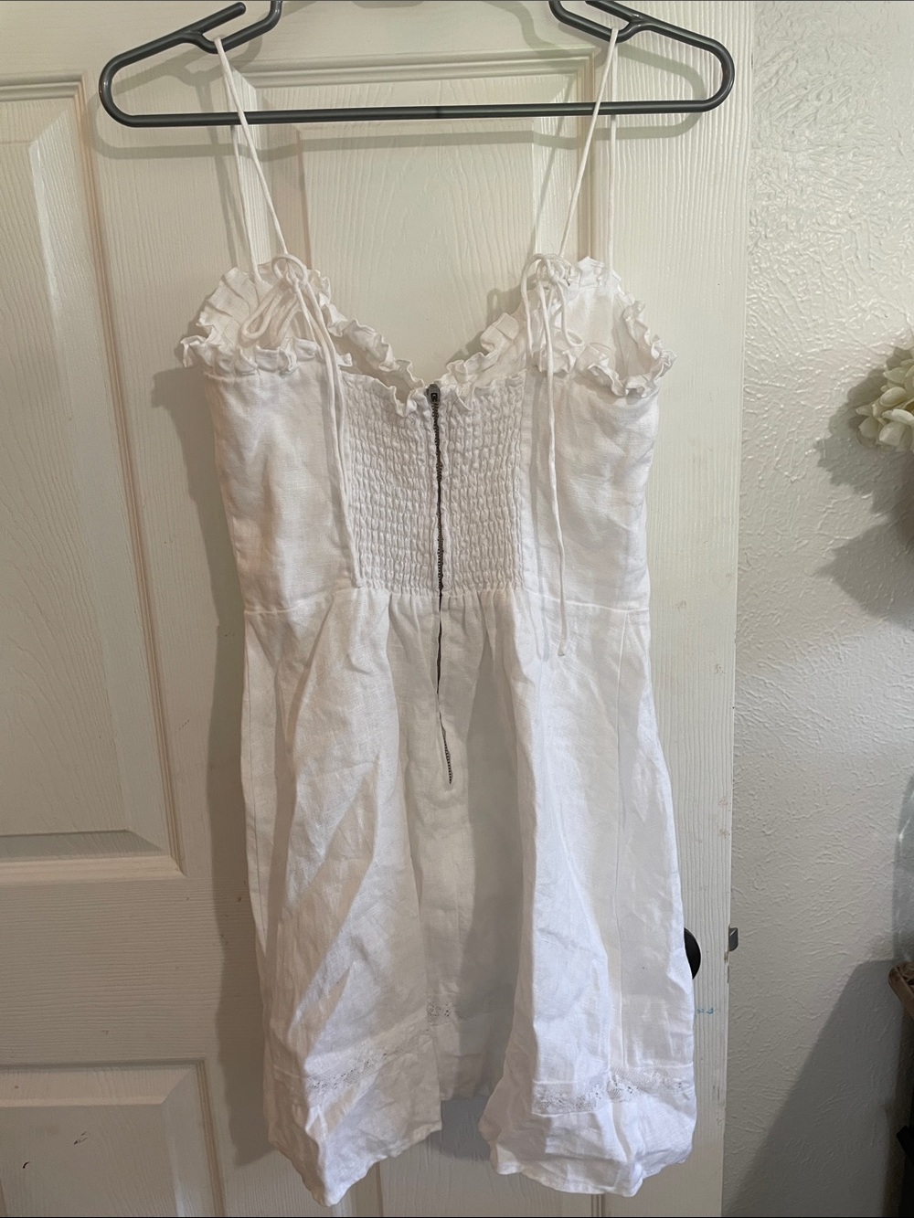 Reformation- Andie Linen White Slip Dress - Picture 4 of 10
